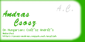 andras csosz business card